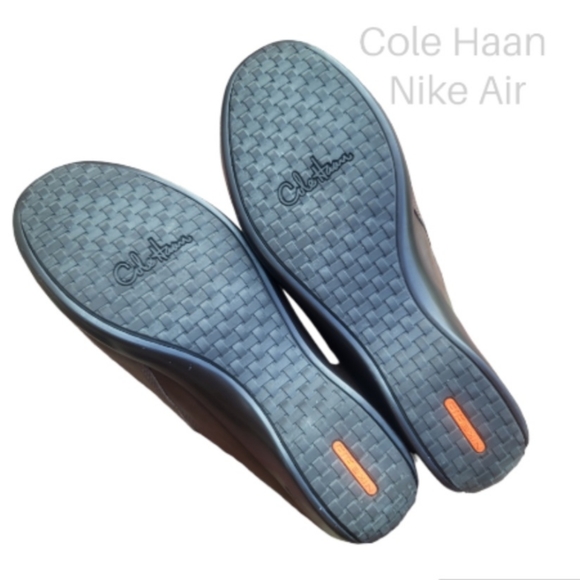 Cole Haan Nike Air Brown Leather Slip On Slide Mule Shoe Loafer Clog Women 8.5 - Picture 7 of 16